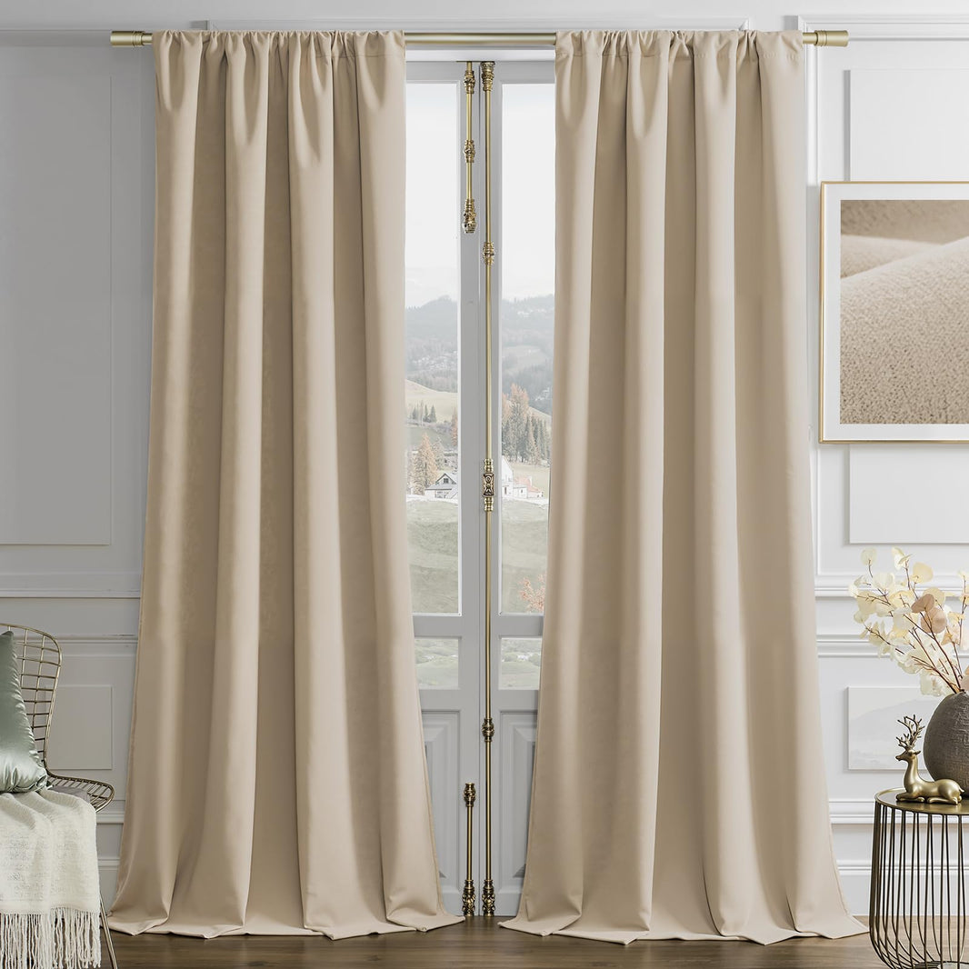 Luxury Blackout Velvet Curtains - Thermal Insulated Grommet Drapes