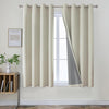 Joydeco Blackout Curtains 2 Panels Burg, Room Darkening Drapes Long for Bedroom, Textured Thermal Drapes 2 Panels Set