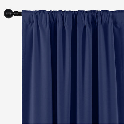 Joydeco Blackout Curtains Linen 100% Blackout Curtain for Bedroom, Rod Pocket & Back Tabs Window Drapes 2 Panels Set