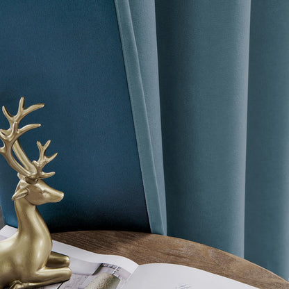 Luxury Blackout Velvet Curtains - Thermal Insulated Grommet Drapes