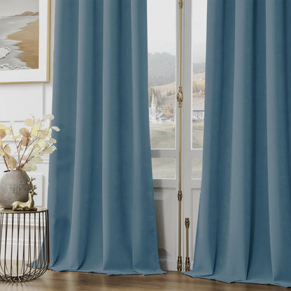 Luxury Blackout Velvet Curtains - Thermal Insulated Grommet Drapes