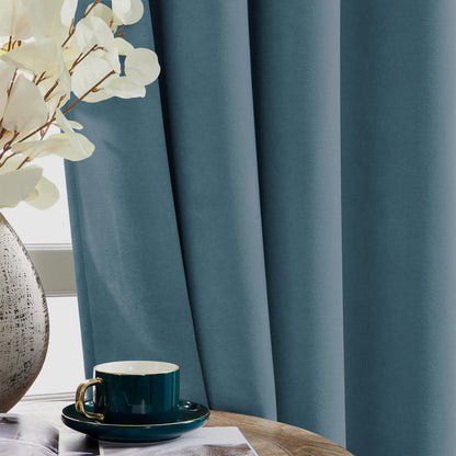 Luxury Blackout Velvet Curtains - Thermal Insulated Grommet Drapes