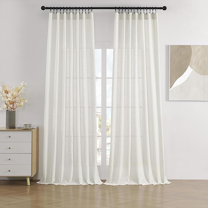Joydeco Custom Linen Light Filtering Curtains