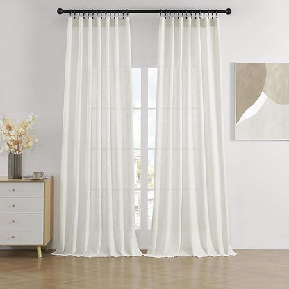 Joydeco Custom Linen Light Filtering Curtains