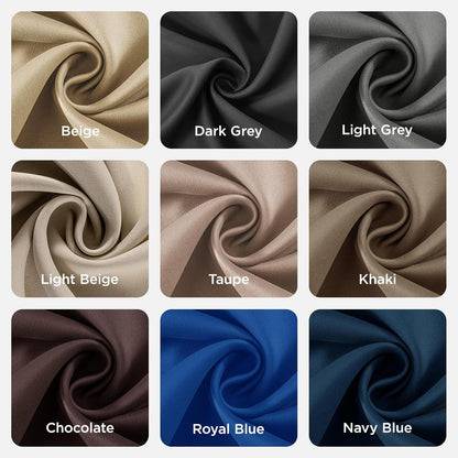 Joydeco Blackout Curtains 90 Inch Length 2 Panels Set, Thermal Insulated Long Curtains& Drapes 2 Burg, Room Darkening Grommet Drapes for Living Room Bedroom Window (W52 x L90 Inch, Light Beige)