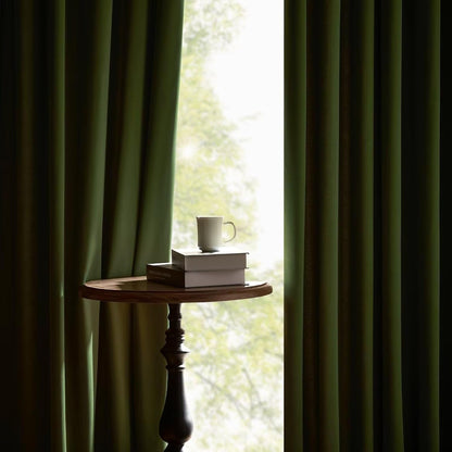 Joydeco Green Velvet Curtains 120 inch 2 Panel, Room Darkening Super Soft Velvet Drapes for Bedroom Living Room Thermal Insulated Window Drapes, Luxury Blackout Rod Pocket Curtains,W52 x L120 inch