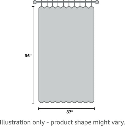 Joydeco Blackout Curtains for Bedroom - 100% Light Blocking 2 Panels Set Black Drapes 37" W x 96" L, Thermal Insulated Room Darkening Curtains, Linen Textured for Living Room, Rod Pocket & Back Tabs