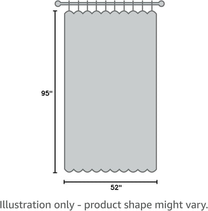 Joydeco White Curtains 95 Inches Long 2 Panels Set, Thermal Insulated Long Curtains& Drapes 2 Burg, Room Darkening Grommet Drapes for Living Room Bedroom Window (W52 x L95 Inch, Greyish White)