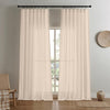 Pink beige Joydeco linen light filtering curtains in a living room setting.
