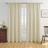 Joydeco Light Green Linen Curtains for Living Room Bedroom Curtains