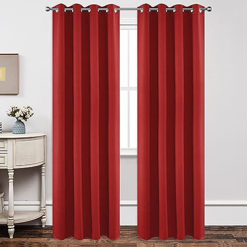 Joydeco Blackout Curtains Thermal Insulated Long Curtains& Drapes 2 Panels Set Various sizes and colors, suitable for living room and bedroom windows