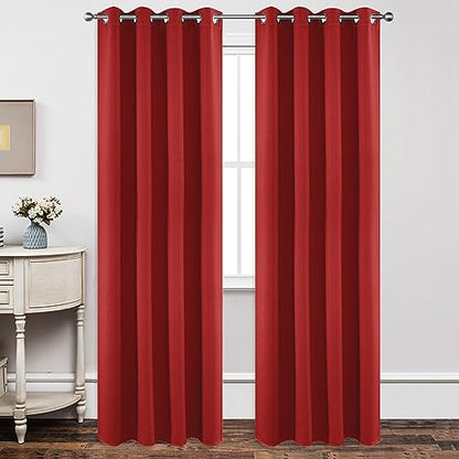 Joydeco Blackout Curtains Thermal Insulated Long Curtains& Drapes 2 Panels Set Various sizes and colors, suitable for living room and bedroom windows