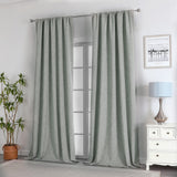 Joydeco Green Blackout Curtains for Living Room Bedroom French Door Curtains