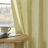 Joydeco Straw Yellow Linen Curtains for Living Room Cafe Bedroom Curtains