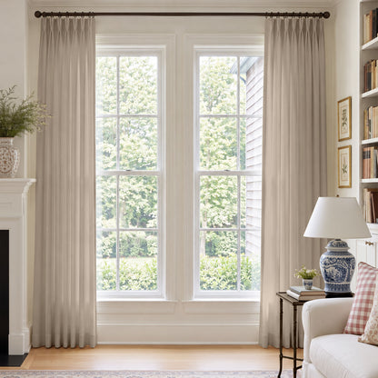 Cortinas opacas de lino Joydeco Flaxaline