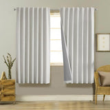 Joydeco White Blackout Curtains White for Living room French Doors Curtains