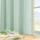 Joydeco Curtains,Boho Curtains,Boho Blackout Curtains,Long Curtains,Sage Green Curtains,84 inch Long Curtain
