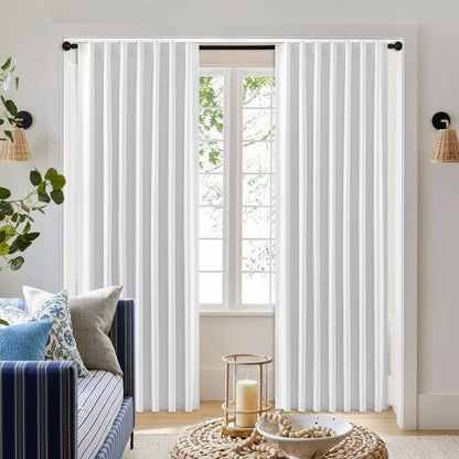 Joydeco Faux Linen 100% Blackout Solid Thermal Insulated Window Drapes Luxury Decor for Living Room