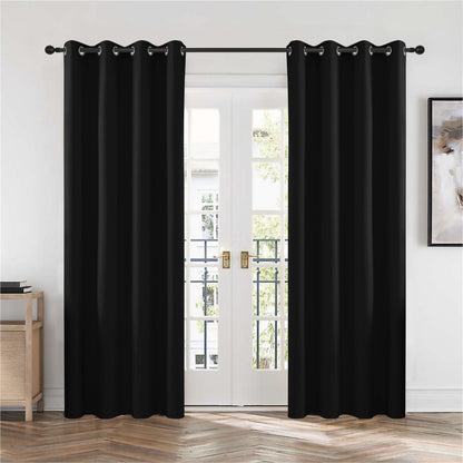 Joydeco Blackout Curtains 2 Panels Set, featuring thermal insulated long curtains Beige Curtains