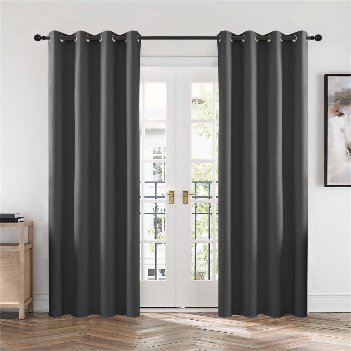 Joydeco Blackout Curtains 2 Panels Set, featuring thermal insulated long curtains Beige Curtains