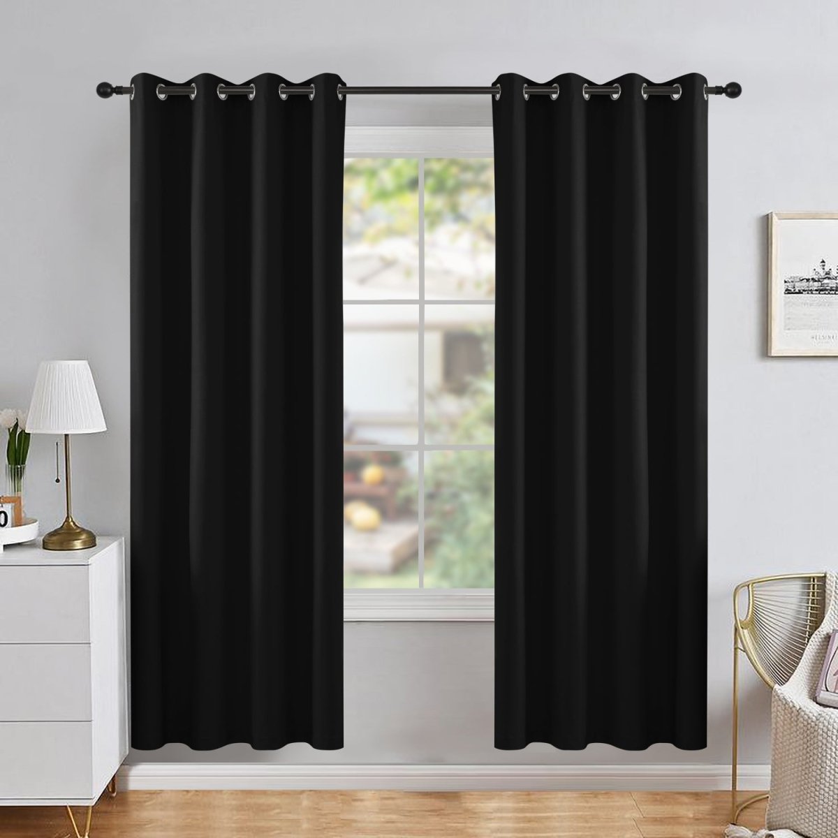 Joydeco Blackout Curtains 2 Panels Set, featuring thermal insulated long curtains Beige Curtains