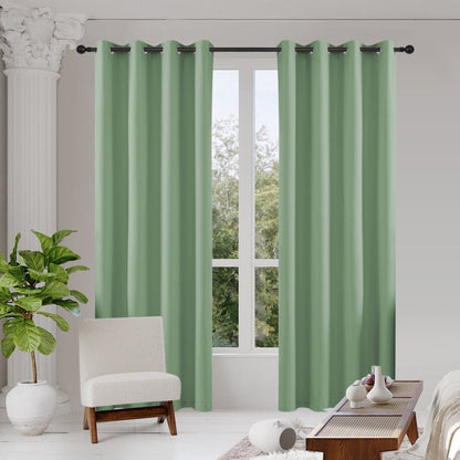 Joydeco Blackout Curtains 2 Panels Set, featuring thermal insulated long curtains Beige Curtains