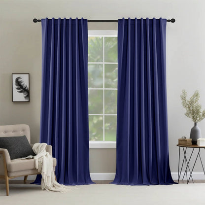 Joydeco Blackout Curtains 2 Panels Set, featuring thermal insulated long curtains Dark Beige Curtains