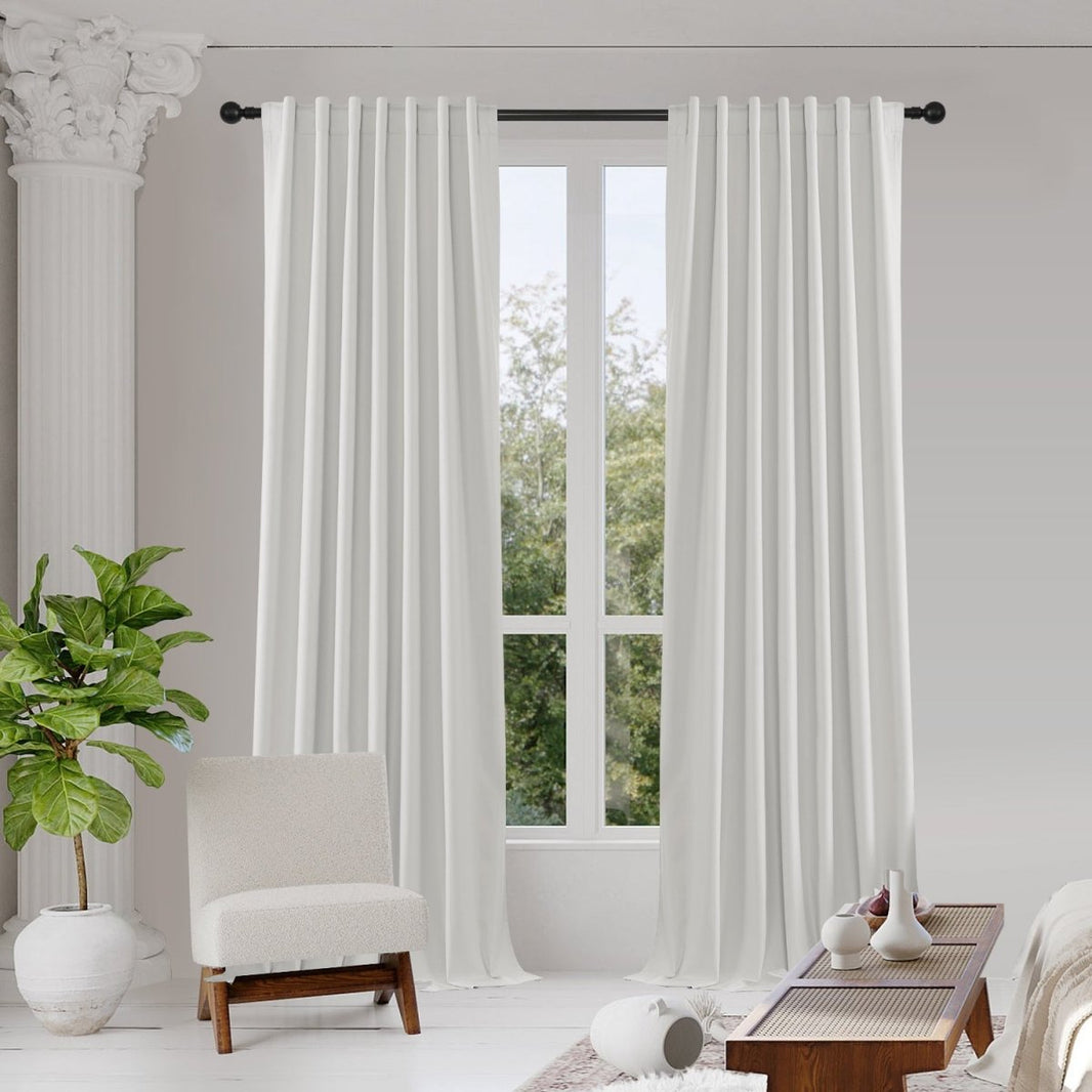 Joydeco Blackout Curtains 2 Panels Set, featuring thermal insulated long curtains Dark Beige Curtains