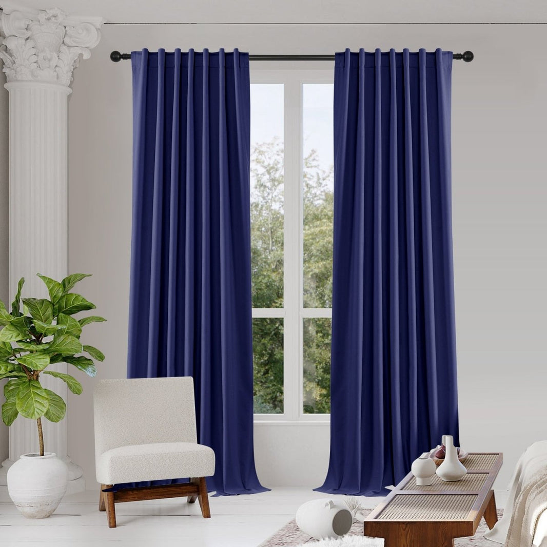 Joydeco Blackout Curtains 2 Panels Set, featuring thermal insulated long curtains Dark Beige Curtains