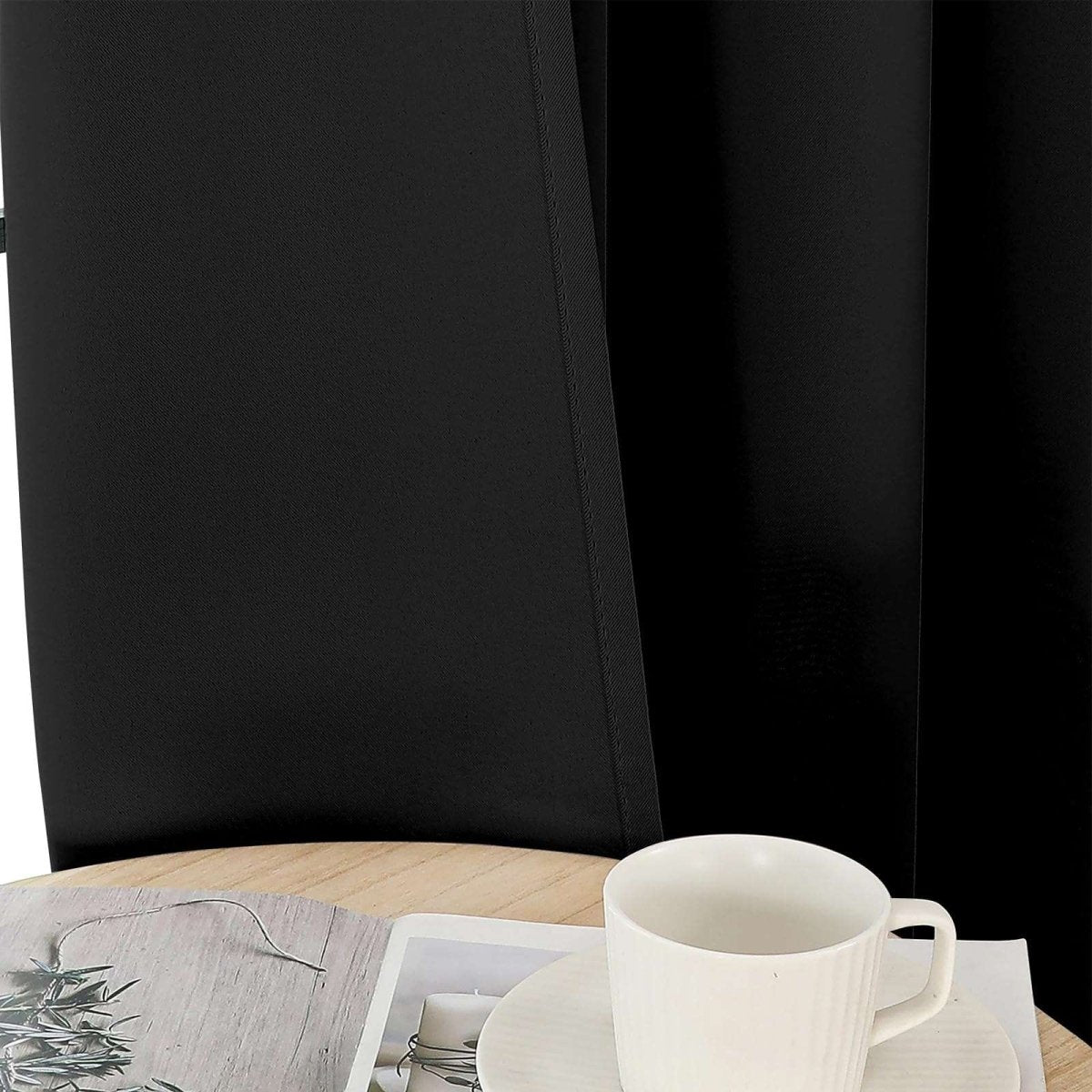 Joydeco Black Blackout Curtain Door Divider Doorway Curtains for Bedroom Closet Door Bedroom Door