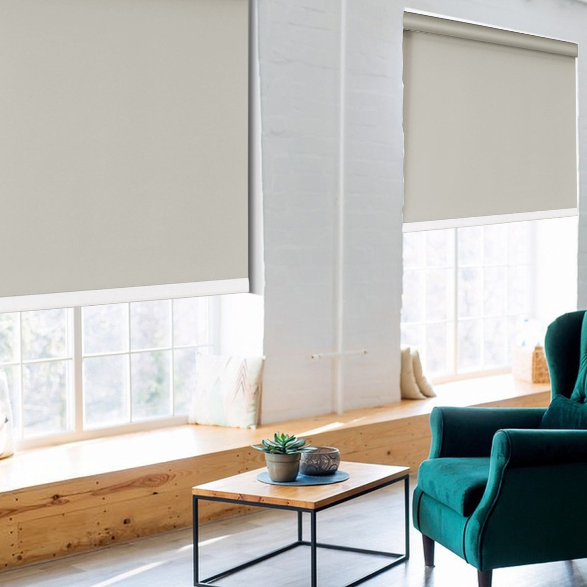 Joydeco Custom Modern Blackout Roller Shades - Joydeco