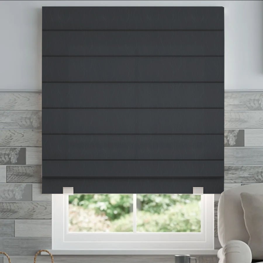 Joydeco Custom Motorization Blackout Roman Shades - Joydeco