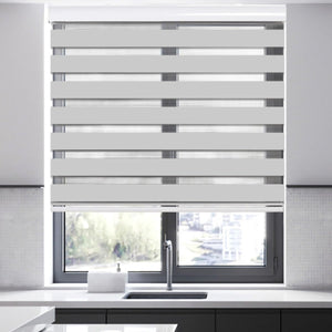Joydeco Custom Motorization Modern Light Filtering Dual Shade