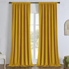 Egg Yellow Joydeco Custom Velvet Curtains, plush texture, elegant folds, blackout, privacy.