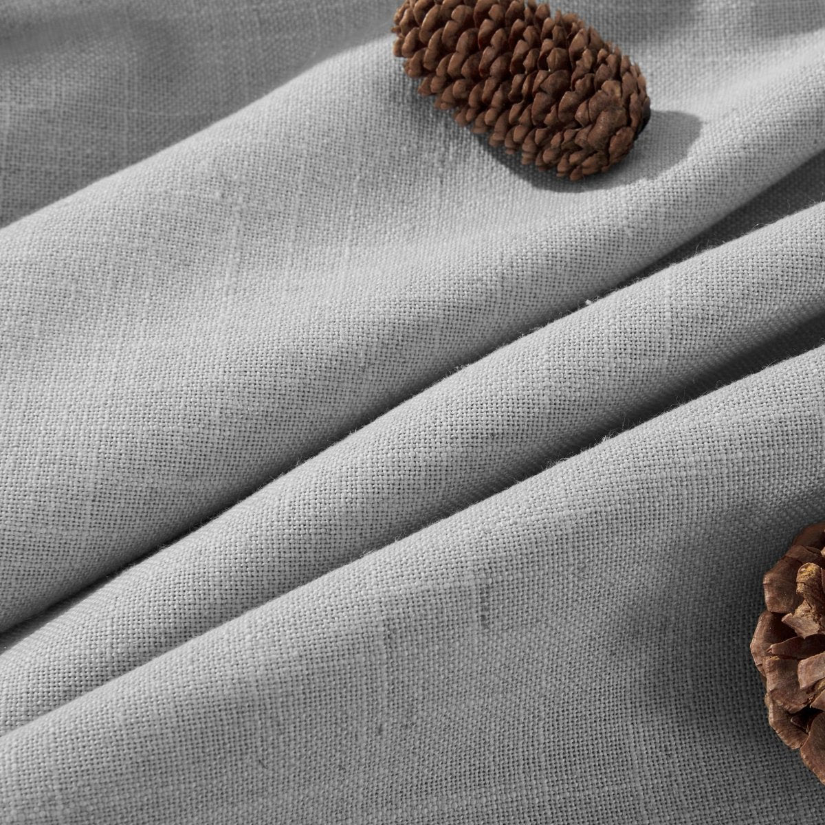 Joydeco Ebony Grey Linen Curtains for Living Room Curtains for Bedroom