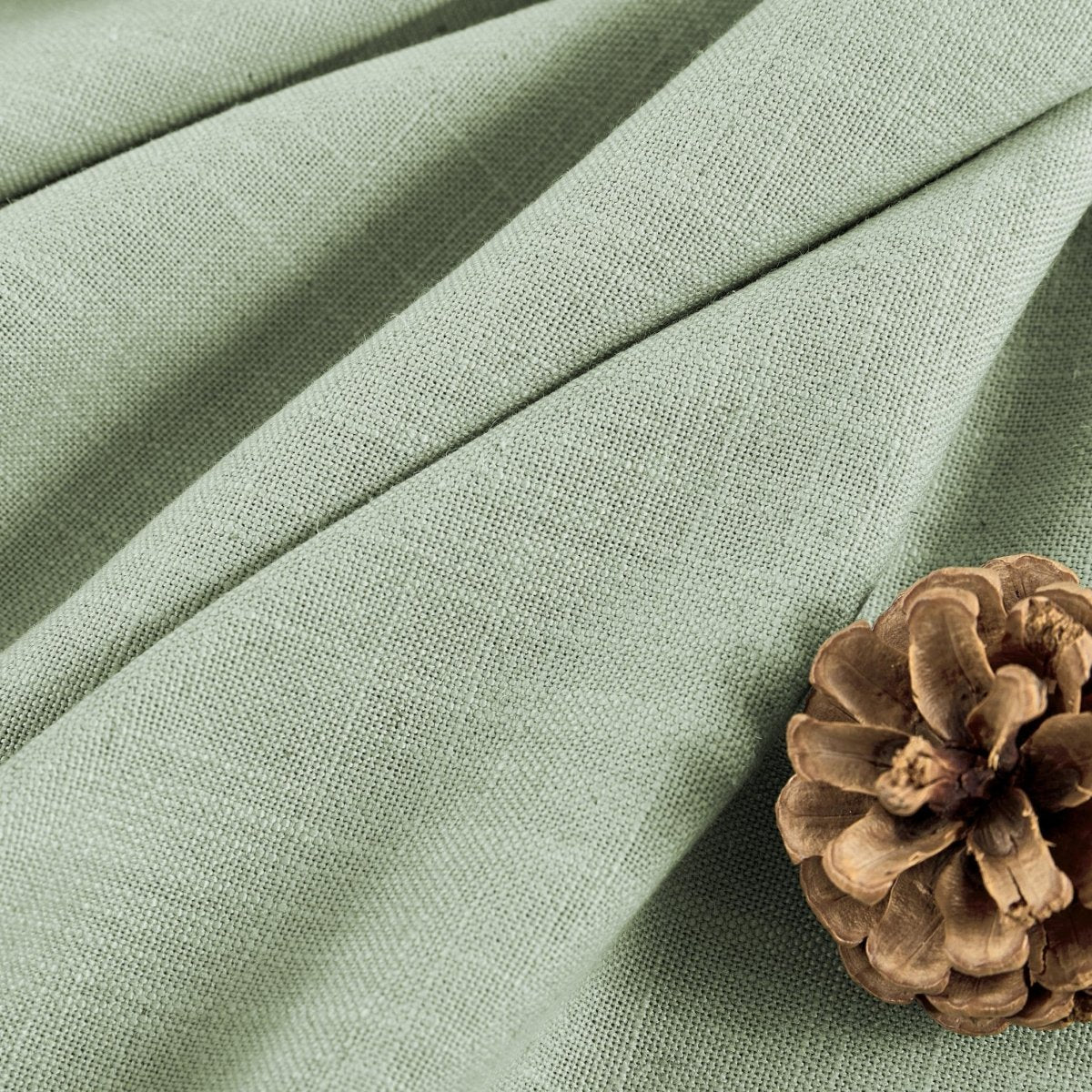 Joydeco Green Linen Blackout Curtains