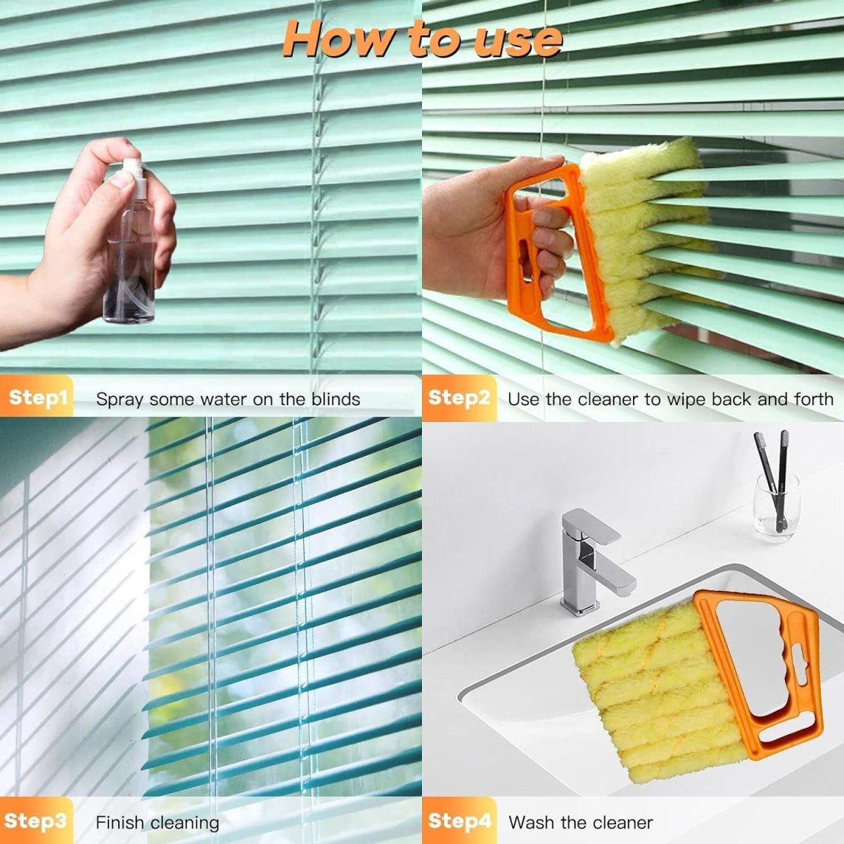 Joydeco Handheld Mini Blinds Cleaner