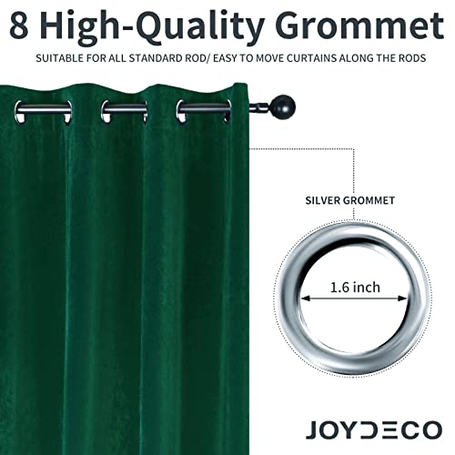 Joydeco Luxury Velvet Grommet Blackout Curtain - 2 Panels, Thermal Insulated, Privacy - Joydeco