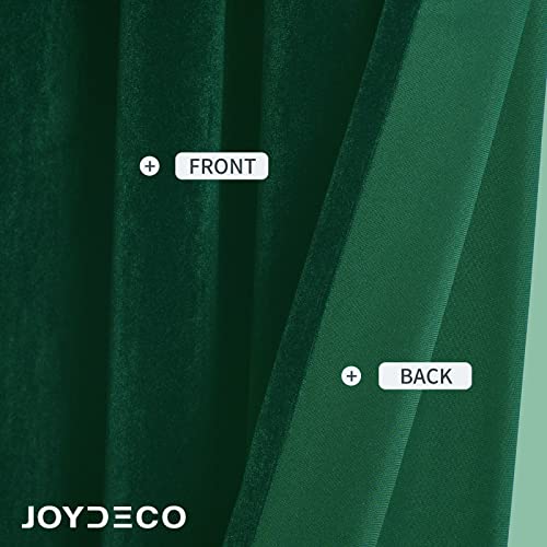 Joydeco Luxury Velvet Grommet Blackout Curtain - 2 Panels, Thermal Insulated, Privacy - Joydeco