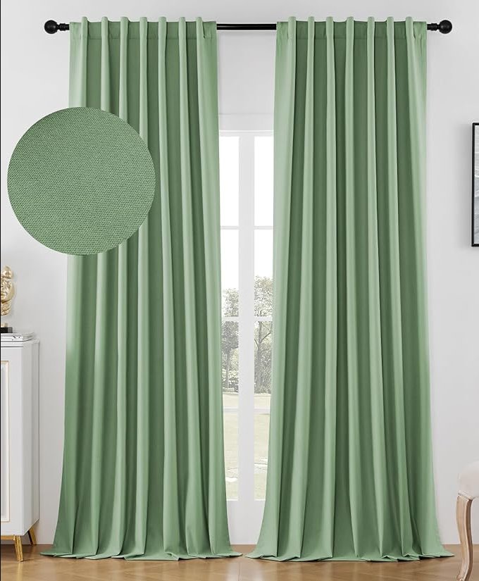 Joydeco Textured Thermal Insulated Blackout Curtains
