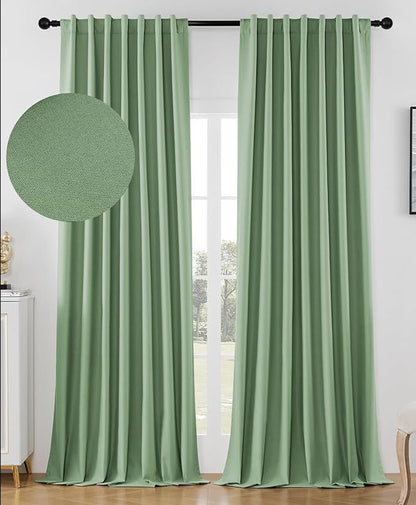 Joydeco Textured Thermal Insulated Blackout Curtains