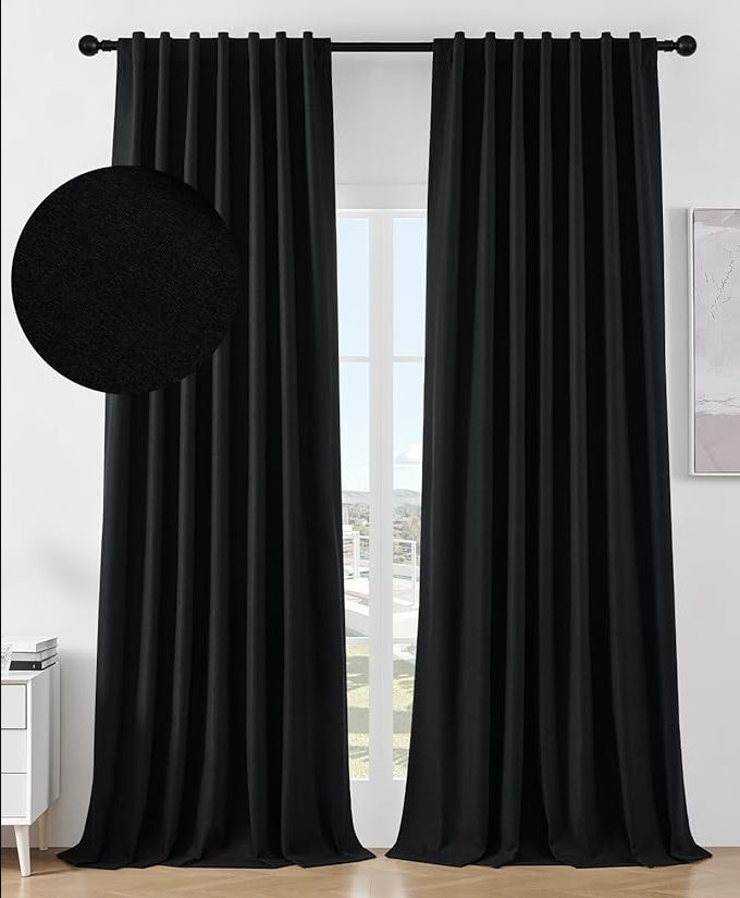 Joydeco Textured Thermal Insulated Blackout Curtains - Joydeco