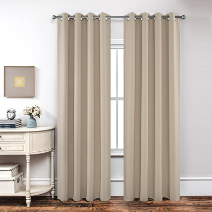Joydeco Textured Thermal Insulated Blackout Curtains