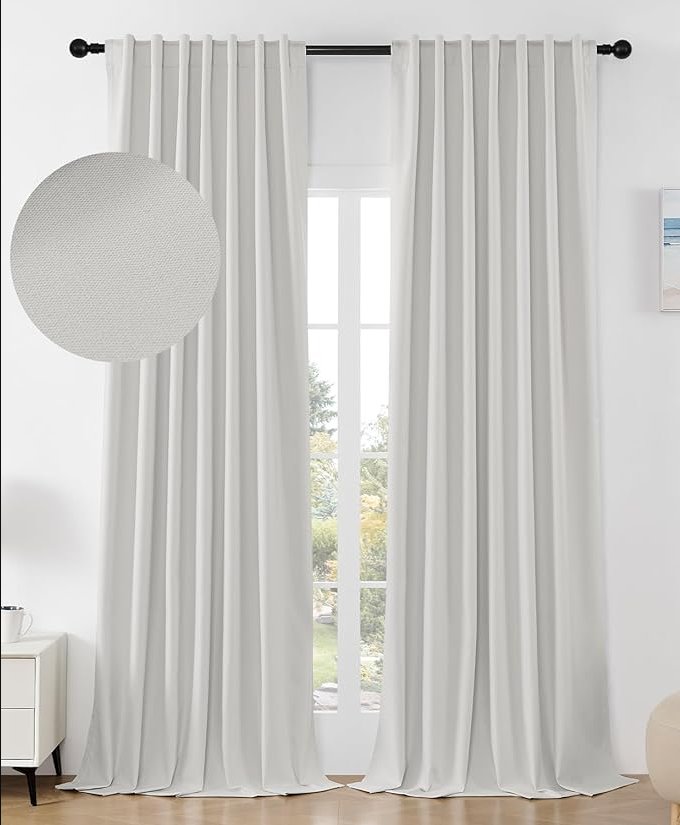 Joydeco Textured Thermal Insulated Blackout Curtains - Joydeco