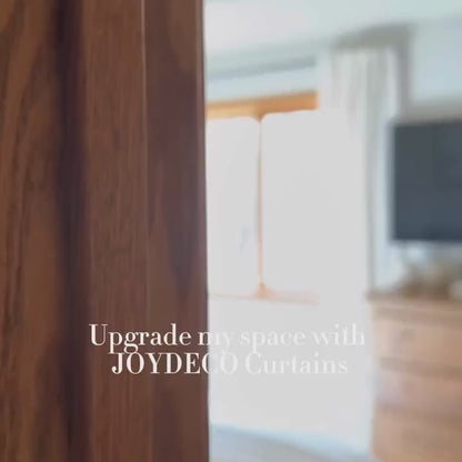 Joydeco Blanc De Blanc Linen Curtains for Living Room White Curtains