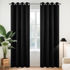 Joydeco Blackout Curtains 95 Inch Length 2 Panels Set, Thermal Insulated Long Curtains& Drapes 2 Burg, Room Darkening Grommet Drapes for Living Room Bedroom Window (W52 x L95 Inch, Black)