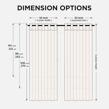 Joydeco Blackout Curtains 96 Inches Long, Thermal Insulated Black Out Curtains 2 Panels Set for Bedroom, Room Darkening Drapes for Living Room Window (W52 x L96 Inch, Light Beige)