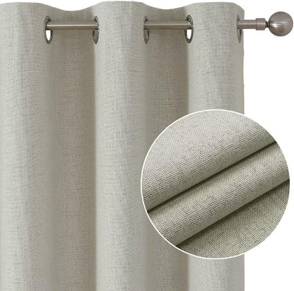 Joydeco Blackout Room Divider Curtains, Extra Wide Sliding Door Drapes Living Room Curtains, Light Beige 1 Panel 70W x 108L Inch Patio Door Drapes for Room Privacy