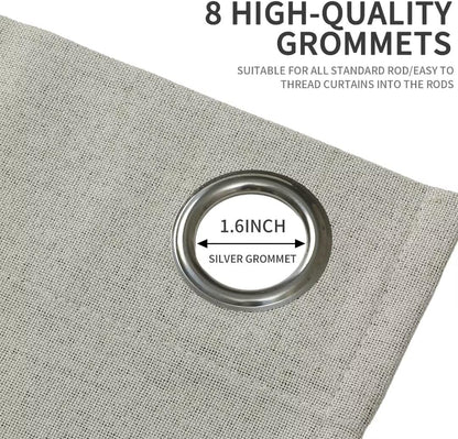 Joydeco Blackout Room Divider Curtains, Extra Wide Sliding Door Drapes Living Room Curtains, Light Beige 1 Panel 70W x 108L Inch Patio Door Drapes for Room Privacy