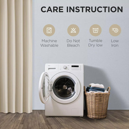 Joydeco Blackout Curtains 96 Inches Long, Thermal Insulated Black Out Curtains 2 Panels Set for Bedroom, Room Darkening Drapes for Living Room Window (W52 x L96 Inch, Light Beige)